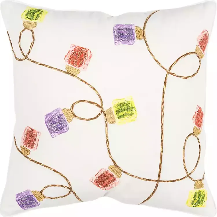 Christmas Pillows>Kirklands Home Christmas String Lights Indoor/Outdoor Pillow