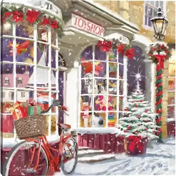 Christmas Art & Wall Decor>Kirklands Home Christmas Toy Shop Storefront Canvas Art Print