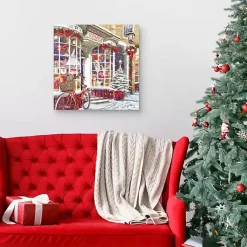 Christmas Art & Wall Decor>Kirklands Home Christmas Toy Shop Storefront Canvas Art Print