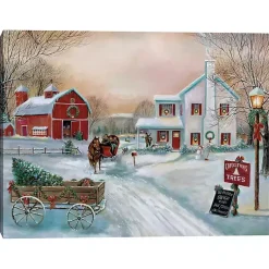 Christmas Art & Wall Decor>Kirklands Home Christmas Tree Farm Canvas Art Print Multi
