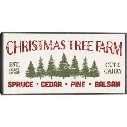 Christmas Art & Wall Decor>Kirklands Home Christmas Tree Farm Framed Canvas Art