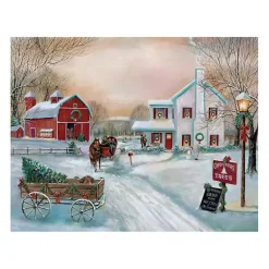 Christmas Art & Wall Decor>Kirklands Home Christmas Tree Farm in Snow Canvas Art Print