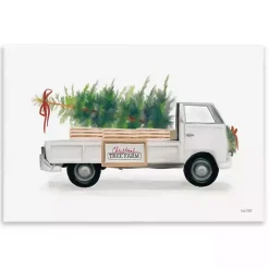 Christmas Art & Wall Decor>Kirklands Home Christmas Tree Farm Truck Wood Wall Plaque