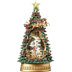 Christmas Decorations>Kirklands Home Christmas Tree Village LED Glitter Snow Globe