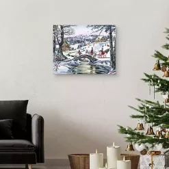 Christmas Art & Wall Decor>Kirklands Home Christmas Village Canvas Art Print