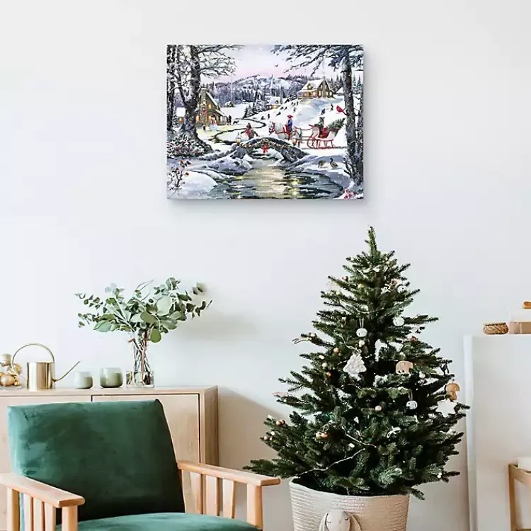 Christmas Art & Wall Decor>Kirklands Home Christmas Village Canvas Art Print