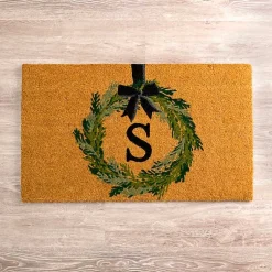Kirklands Home Christmas Wreath Monogram S Doormat