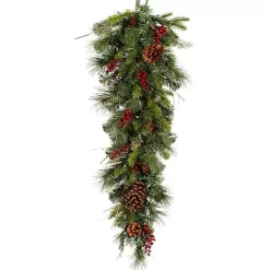 Christmas Wreaths>Kirklands Home Cibola Mixed Berry Teardrop Swag Green