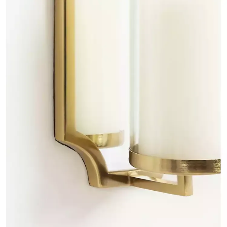 Sconces>Kirklands Home Ciel Mirrored Pillar Candle Sconce Gold