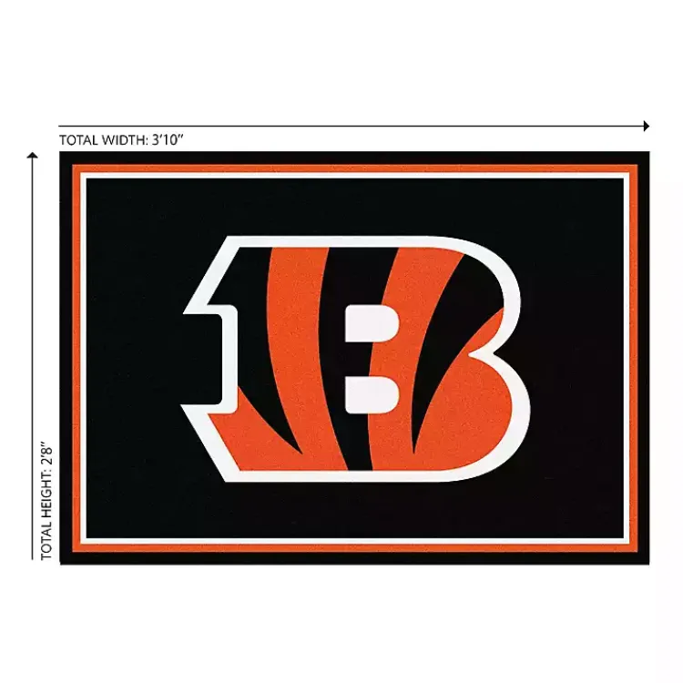 Kirklands Home Cincinnati Bengals Area Rug, 3x4 Black Outlet