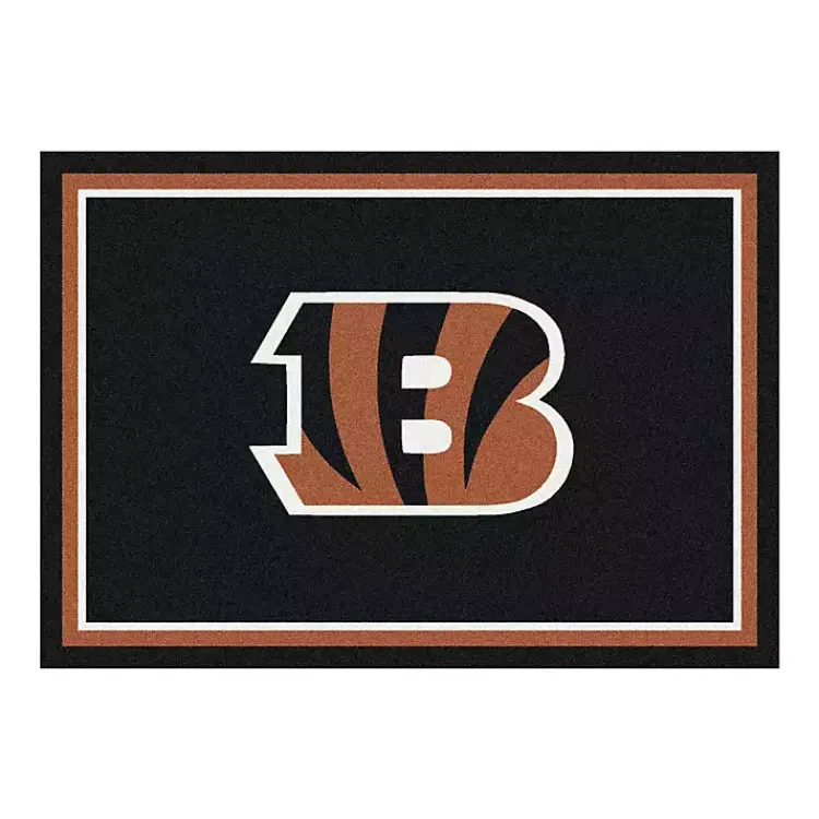 Kirklands Home Cincinnati Bengals Area Rug, 4x6 Black Sale