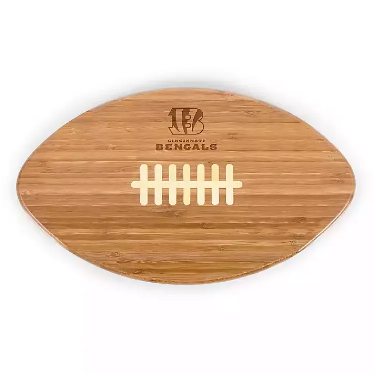 Kirklands Home Cincinnati Bengals Bamboo Football Cutting Board Tan