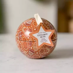 Candles>Kirklands Home Cinnamon Buns Tin Candle Ornament Brown