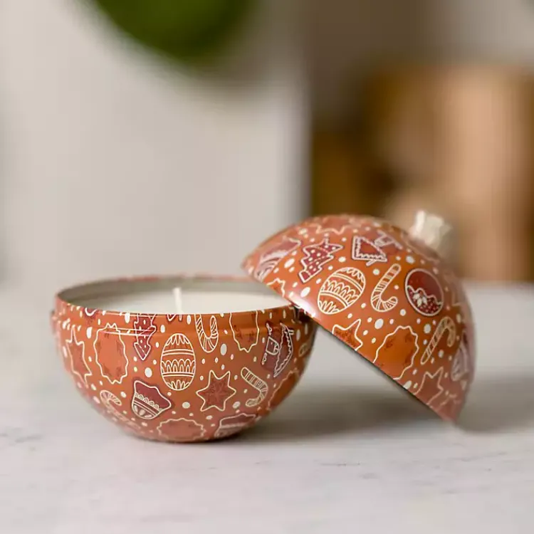 Candles>Kirklands Home Cinnamon Buns Tin Candle Ornament Brown