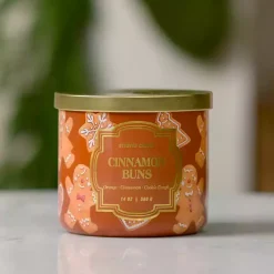 Candles>Kirklands Home Cinnamon Buns Triple Wick Jar Candle Brown