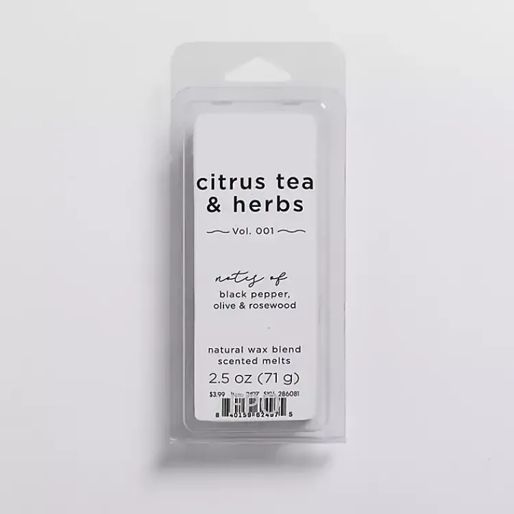 Home Fragrance>Kirklands Home Citrus Tea & Herbs Wax Melts White
