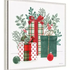 Christmas Art & Wall Decor>Kirklands Home Classic Christmas Gifts Framed Canvas Art Print