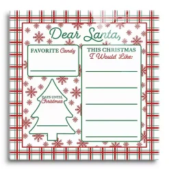 Christmas Art & Wall Decor>Kirklands Home Classic Christmas Plaid Dear Santa Dry Erase Board