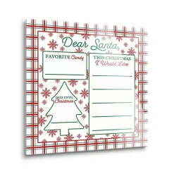 Christmas Art & Wall Decor>Kirklands Home Classic Christmas Plaid Dear Santa Dry Erase Board