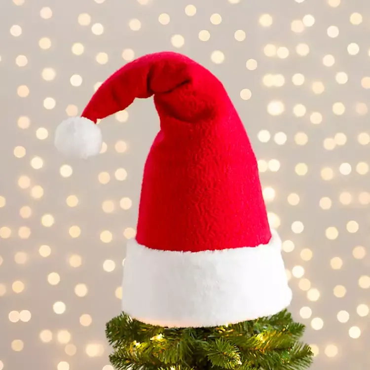 Christmas Tree Decorations>Kirklands Home Classic Santa Hat Christmas Tree Topper