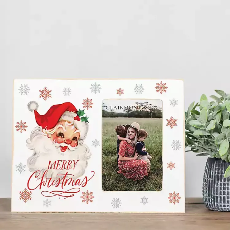 Christmas Decorations>Kirklands Home Classic Santa Merry Christmas Picture Frame, 4x6