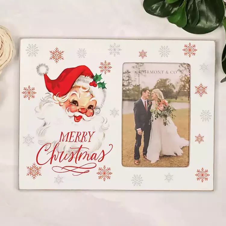 Christmas Decorations>Kirklands Home Classic Santa Merry Christmas Picture Frame, 4x6