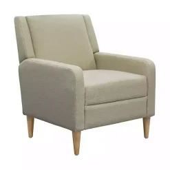 Kirklands Home Classic Upholstered Taupe Accent Chair Tan Hot