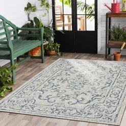 Kirklands Home Classicism Sun Shower Outdoor Area Rug, 7x9 Discount