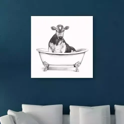 Kirklands Home Clawfoot Cow Canvas Art Print, 20x20 in.