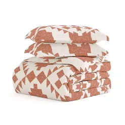 Kirklands Home Clay Adobe Diamond 2-pc. Twin Duvet Cover Set New