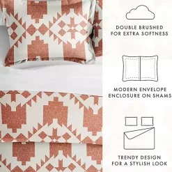 Kirklands Home Clay Adobe Diamond 2-pc. Twin Duvet Cover Set New