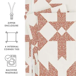 Kirklands Home Clay Adobe Diamond 2-pc. Twin Duvet Cover Set New