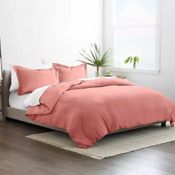 Kirklands Home Clay Solid 3-pc. Twin Duvet Cover Set Orange New