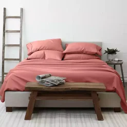 Kirklands Home Clay Solid 6-pc. Twin Sheet Set Orange Outlet