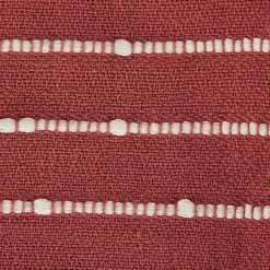 Blankets & Throws>Kirklands Home Clayoff Slub Stripe Decorative Throw Red