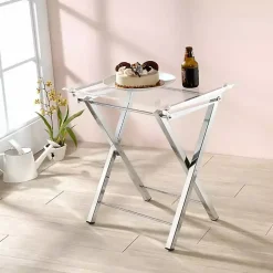 Kirklands Home Acrylic Folding TV Tray Tables, Set of 2 Clear Best