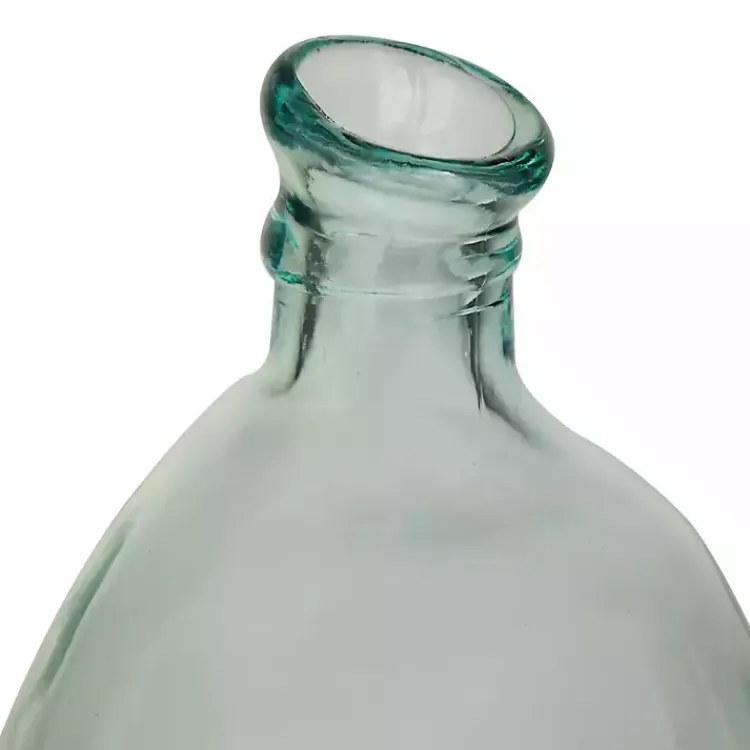 Vases>Kirklands Home Aqua Recycled Glass Vase Clear