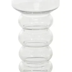 Candle Holders>Kirklands Home Blown Glass Curved 3-pc. Candle Holder Set Clear