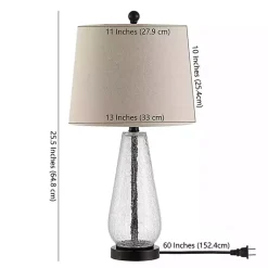 Kirklands Home Clear Crackle Glass Bronze Center Table Lamp Tan Best