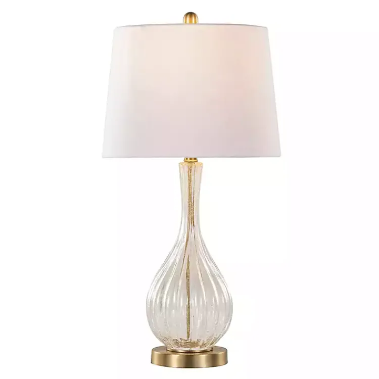 Kirklands Home Crackle Glass Penny Table Lamps, Set of 2 Clear Best