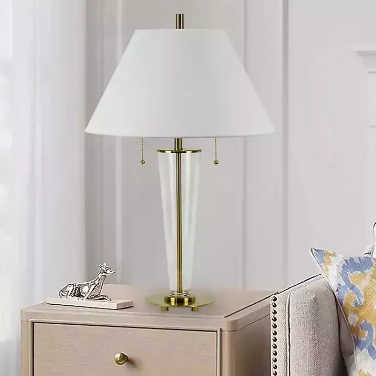 Kirklands Home Clear Crystal Art Deco Table Lamp White Online