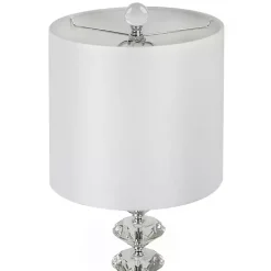 Kirklands Home Clear Crystal Spindle Table Lamps, Set of 2 White New
