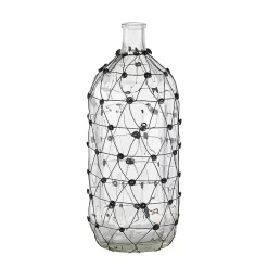 Vases>Kirklands Home Fishnet Wire Wrapped Vase Clear