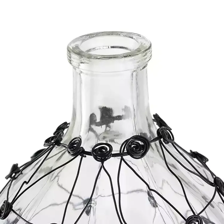 Vases>Kirklands Home Fishnet Wire Wrapped Vase Clear