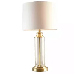 Kirklands Home Clear Glass Base Gold Table Lamps, Set of 2 White Best