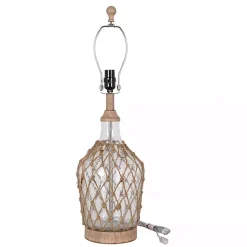 Kirklands Home Clear Glass Coastal Netting Table Lamps, Set of 2 White Discount