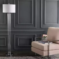Kirklands Home Clear Glass Demi Floor Lamp Ivory Outlet