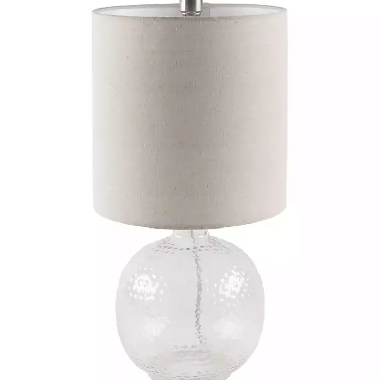 Kirklands Home Clear Glass Hobnail Table Lamp Gray