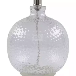 Kirklands Home Clear Glass Hobnail Table Lamp Gray