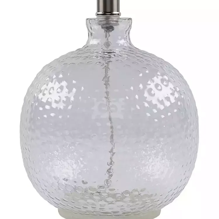 Kirklands Home Clear Glass Hobnail Table Lamp Gray